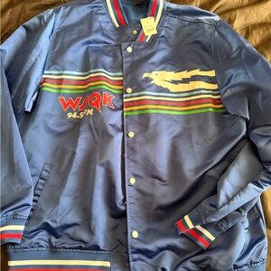 Stranger Things WSQK Blue Satin Bomber 🧥